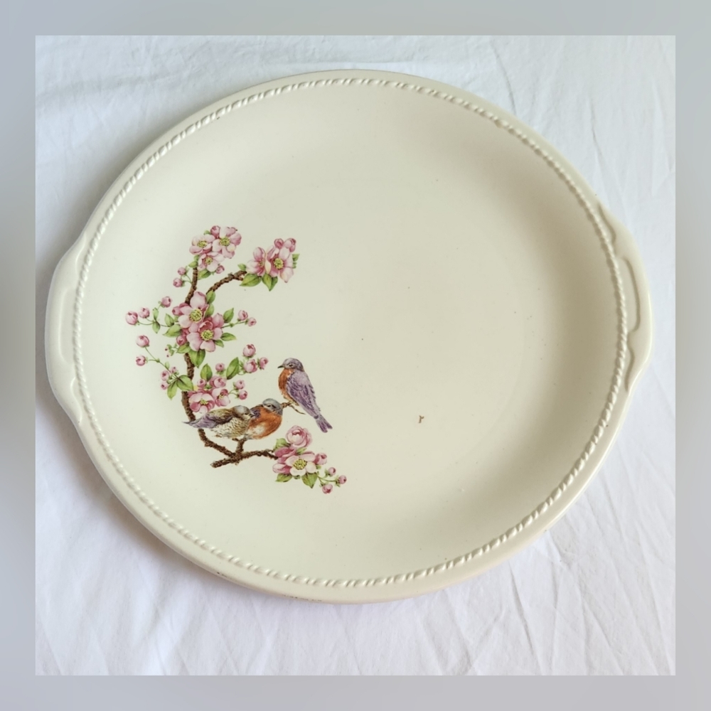 Taylor Smith Taylor 1942 Birds On Branch Serving Platter
